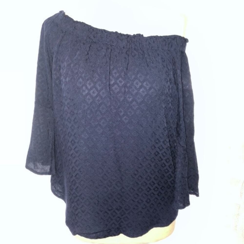 Papermoon Navy Off-Shoulder Blouse
